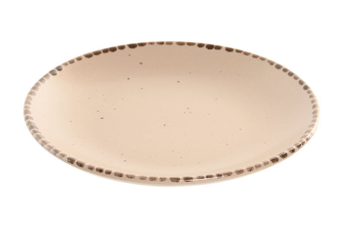 DKD Home Decor Plato de Gres Marrón 20x20x2,5 cm