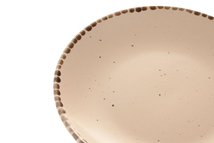 DKD Home Decor Plato de Gres Marrón 20x20x2,5 cm