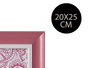 Giftdecor Portafotos 20x25 cm Rosa con Marco de Plástico y Cristal (Set de 24)