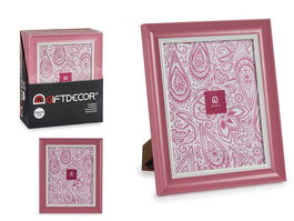 Giftdecor Portafotos 20x25 cm Rosa con Marco de Plástico y Cristal (Set de 24)