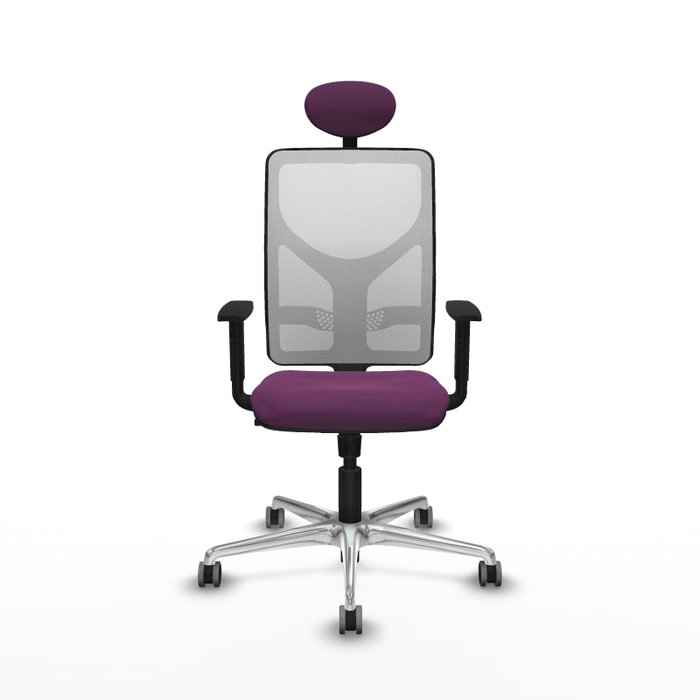PIQUERAS Y CRESPO Silla de oficina Motilla con mecanismo Sincro, Morado y Blanco