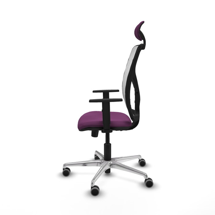 PIQUERAS Y CRESPO Silla de oficina Motilla con mecanismo Sincro, Morado y Blanco