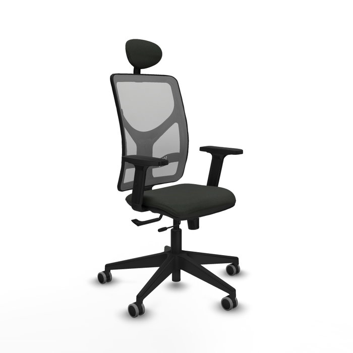 PIQUERAS Y CRESPO Silla de oficina Motilla con Mecanismo Sincro/Traslack, Tela Negra y Malla Gris PIQUERAS Y CRESPO Silla de oficina Motilla con Mecanismo Sincro/Traslack, Tela Negra y Malla Gris