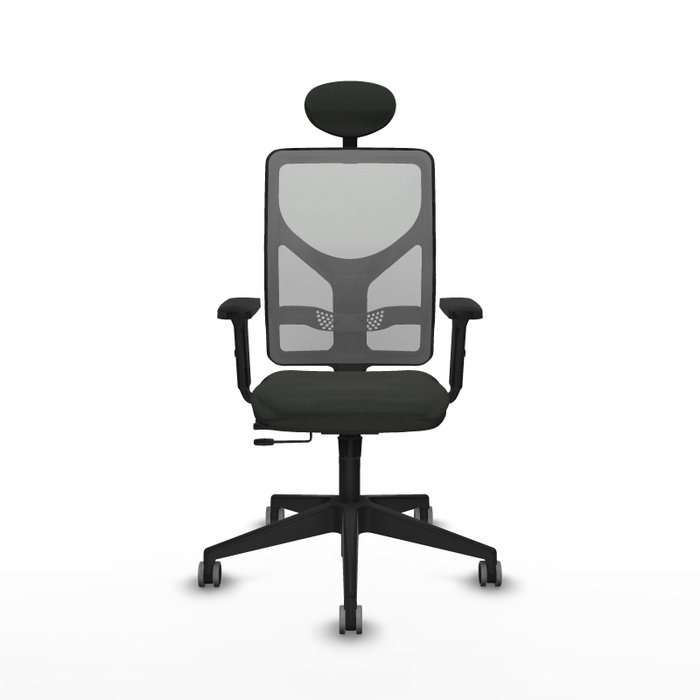 PIQUERAS Y CRESPO Silla de oficina Motilla con Mecanismo Sincro/Traslack, Tela Negra y Malla Gris PIQUERAS Y CRESPO Silla de oficina Motilla con Mecanismo Sincro/Traslack, Tela Negra y Malla Gris