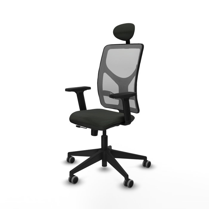 PIQUERAS Y CRESPO Silla de oficina Motilla con Mecanismo Sincro/Traslack, Tela Negra y Malla Gris PIQUERAS Y CRESPO Silla de oficina Motilla con Mecanismo Sincro/Traslack, Tela Negra y Malla Gris