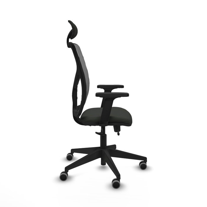 PIQUERAS Y CRESPO Silla de oficina Motilla con Mecanismo Sincro/Traslack, Tela Negra y Malla Gris PIQUERAS Y CRESPO Silla de oficina Motilla con Mecanismo Sincro/Traslack, Tela Negra y Malla Gris