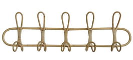 DKD Home Decor Perchero Pared Tropical Natural Ratan 65 x 5.5 x 20 cm (2 Unidades)