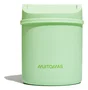 Muitomas DESKBINGN - Papelera de Escritorio Mini Plástico Verde con Tapa Manual para Oficina, Casa, Cocina o Baño