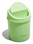 Muitomas DESKBINGN - Papelera de Escritorio Mini Plástico Verde con Tapa Manual para Oficina, Casa, Cocina o Baño