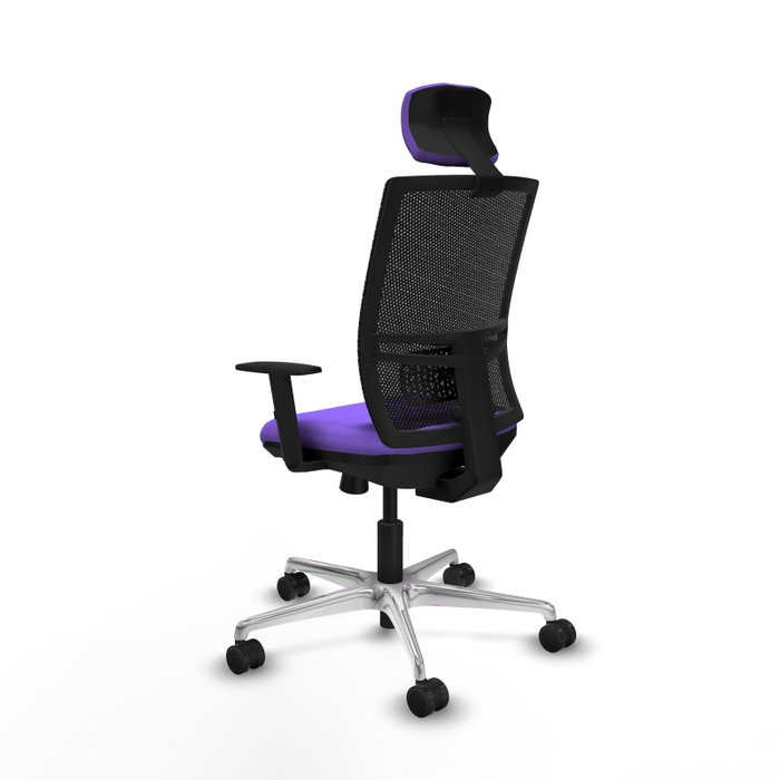 PIQUERAS Y CRESPO Silla de oficina Yunquera con mecanismo Sincro/Traslack, Lila y Negro PIQUERAS Y CRESPO Silla de oficina Yunquera con mecanismo Sincro/Traslack, Lila y Negro
