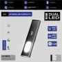 SAMI Linterna DUAL LED mini plana de aluminio recargable