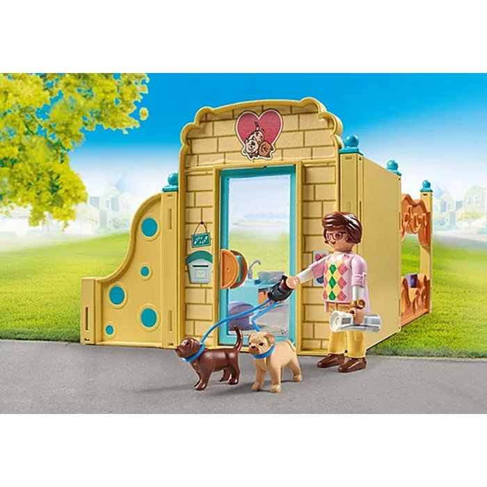 Playmobil 71743 - Guardería De Cachorros con Múltiples Razas, Aseo, Correa, Accesorios para Juego de Rol Creativo