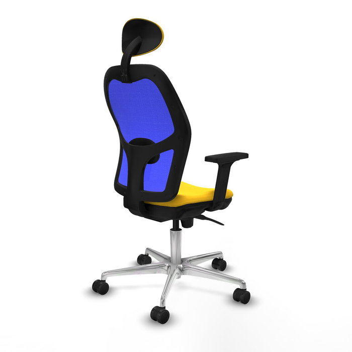 PIQUERAS Y CRESPO Silla de oficina Jorquera Sincro Amarillo y Azul PIQUERAS Y CRESPO Silla de oficina Jorquera Sincro Amarillo y Azul