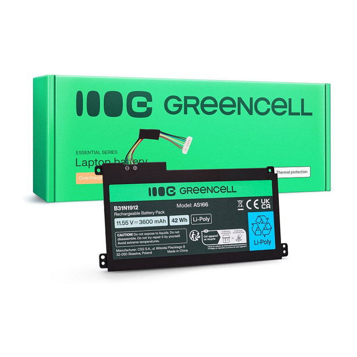 Green Cell AS166 Batería para ASUS VivoBook 14 E410MA L410MA E410KA E510MA C31N1912 B31N1912 3HWPP