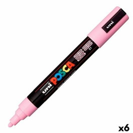 POSCA Marcador PC-5M No Permanente Rosa Claro (Set de 6)