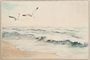 DKD Home Decor Cuadro Lienzo Playa Gaviotas Pack de 2
