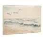 DKD Home Decor Cuadro Lienzo Playa Gaviotas Pack de 2