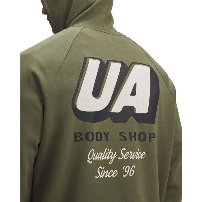 Sudadera con Capucha Hombre Under Armour Rival Fleece Hbr Logo Hd Verde oscuro 8 Años