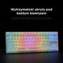 Rampage Ghost TKL Klawiatura Gamingowa Mechaniczna Przewodowa z Przełącznikami Huano Red i Podświetleniem Biała