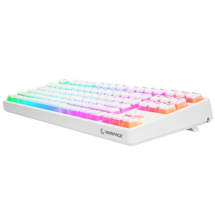 Rampage Ghost TKL Klawiatura Gamingowa Mechaniczna Przewodowa z Przełącznikami Huano Red i Podświetleniem Biała