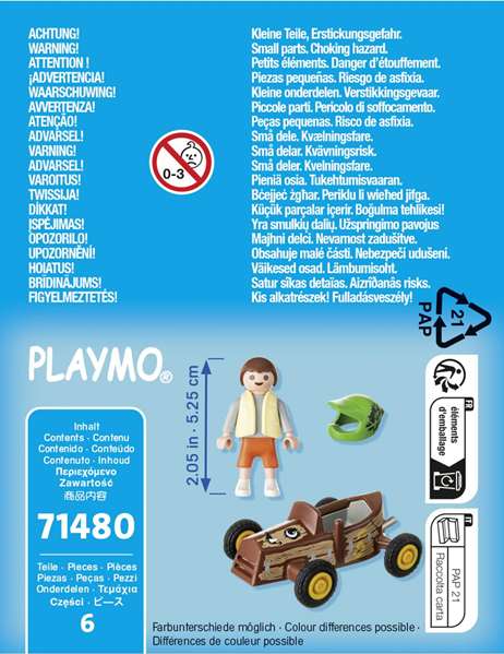 Playmobil Special Plus Figura Niño con Kart Incluye Casco y Kart Edad Mínima Recomendada 4 Años Plástico
