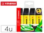 Stabilo Boss Original Marcador Fluorescente Amarillo Estuche de 4 Unidades