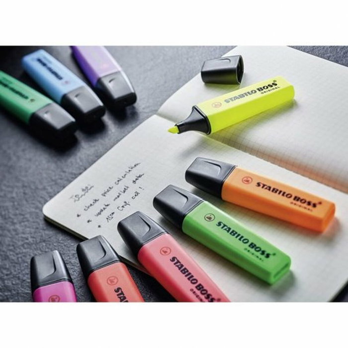 Stabilo Boss Original Marcador Fluorescente Amarillo Estuche de 4 Unidades