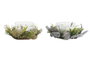 DKD Home Decor Set de 2 Velas de Cera de Parafina Surtidas en Dorado y Plateado