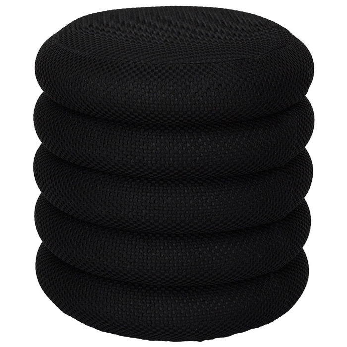 Home Deco Factory Puf Almacenaje Atom Negro d.37 cm h.42 cm