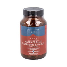 Terranova Complex Astrágalo, Saúco y Ajo para Defensas 100 Cápsulas Veganas - Complemento Alimenticio a Base de Plantas