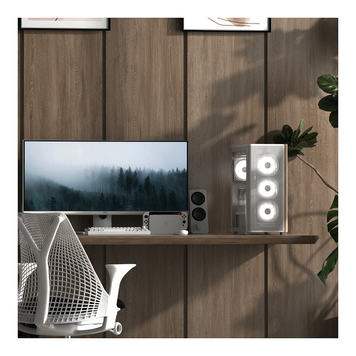 Aerocool Geh Mini D301A-G-WT-V2 Blanco/Madera Micro-ATX