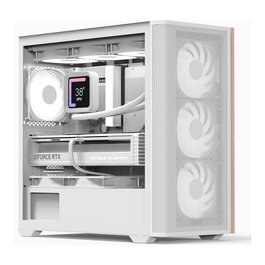Aerocool Geh Mini D301A-G-WT-V2 Blanco/Madera Micro-ATX
