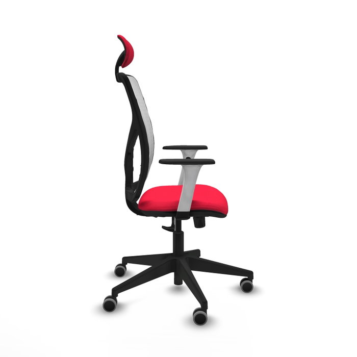 PIQUERAS Y CRESPO Silla de oficina Motilla con mecanismo Sincro, Rojo y Blanco PIQUERAS Y CRESPO Silla de oficina Motilla con mecanismo Sincro, Rojo y Blanco