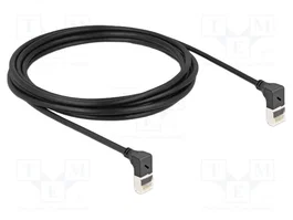 DeLOCK Cable de red Cat.6A S/FTP Slim 3m con conector angular 90° arriba