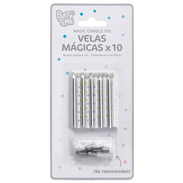 Party Time Juego de 10 Velas Mágicas Reencendibles para Aniversario