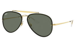 Ray Ban RB3584N-905071 Gafas de sol doradas con lentes verdes