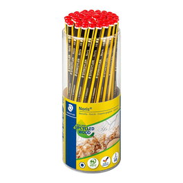 Staedtler Lápiz de Grafito HB nº2 Noris 120-2, Ecológico con Certificación PEFC, Cubilete Plástico 50 Unidades