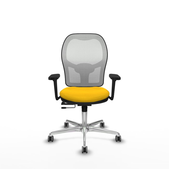 PIQUERAS Y CRESPO Silla de oficina Jorquera con mecanismo Sincro/Traslack, Amarillo y Blanco PIQUERAS Y CRESPO Silla de oficina Jorquera con mecanismo Sincro/Traslack, Amarillo y Blanco