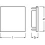 Ledvance End Cap - PW03/EC Paquete de 2 para perfiles de tiras LED anchas
