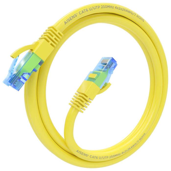 Aisens Cable de Red RJ45 Cat.6 U/UTP AWG26 CCA 1,5m Amarillo