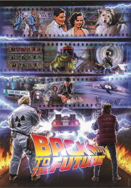 Clementoni Puzzle Back To The Future (Regreso al Futuro) de la película, 1000 piezas, Caja en Español, Inglés, Italiano, Francés, Alemán, Neerlandés, Portugués
