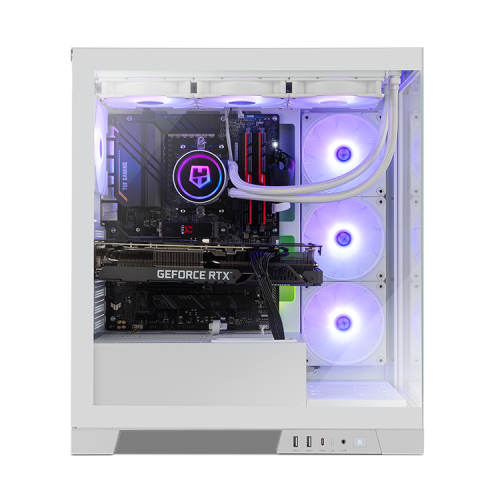 NOX Hummer Glock Midi Tower Blanca Caja PC Semitorre Cristal Templado Gaming