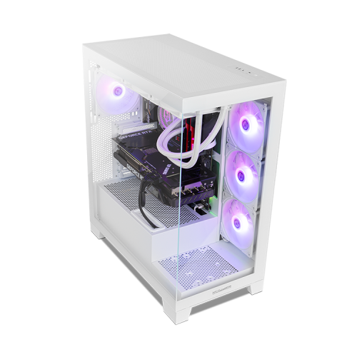 NOX Hummer Glock Midi Tower Blanca Caja PC Semitorre Cristal Templado Gaming
