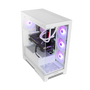 NOX Hummer Glock Midi Tower Blanca Caja PC Semitorre Cristal Templado Gaming