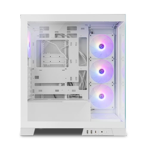 NOX Hummer Glock Midi Tower Blanca Caja PC Semitorre Cristal Templado Gaming