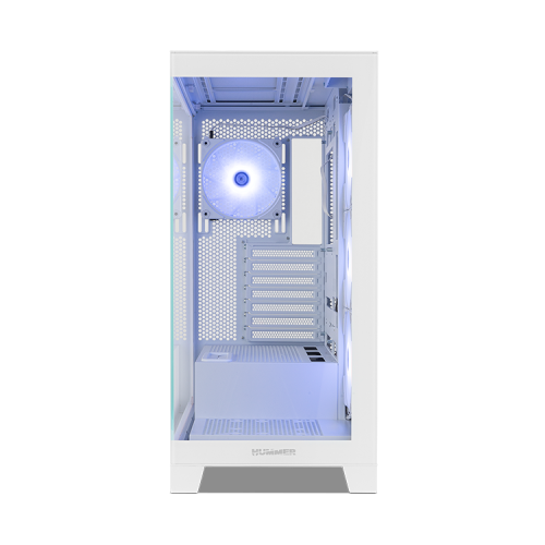 NOX Hummer Glock Midi Tower Blanca Caja PC Semitorre Cristal Templado Gaming