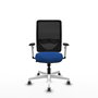 PIQUERAS Y CRESPO Silla de oficina Zulema con mecanismo Sincro, Azul y Negro