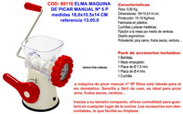 ELMA FINS Máquina de picar manual Nº 5
