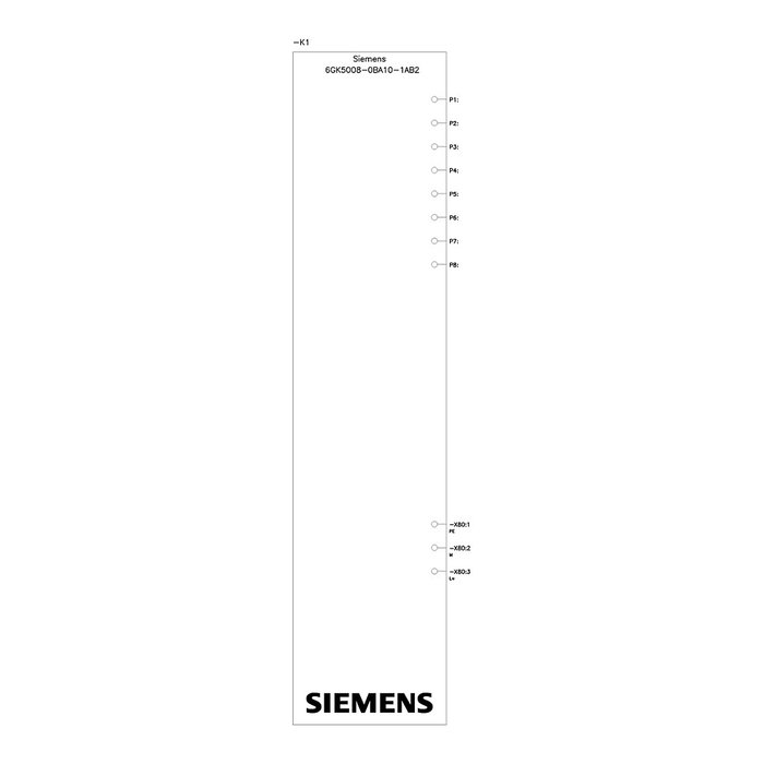 Siemens SCALANCE 6GK5008-0BA10-1AB2 XB008 Industrial Ethernet Switch No Administrado