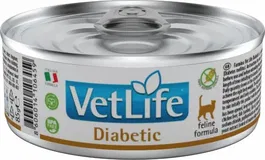 Farmina Vet Life Natural Diet Cat Diabetic Comida Húmeda para Gatos con Diabetes, 12 Latas de 85 gr